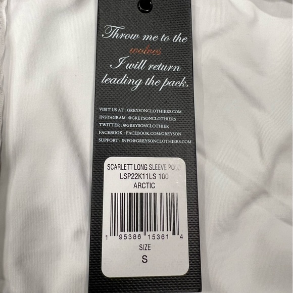 Greyson Scarlett Long Sleeve Polo white size small - Picture 7 of 10